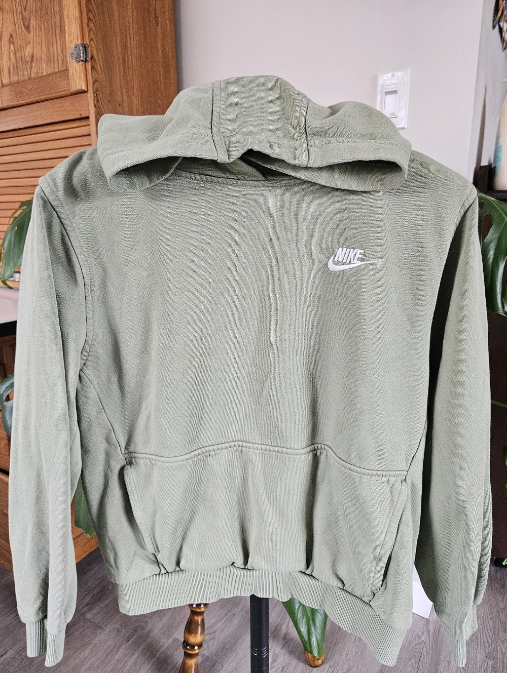 Boys Olive Green Classic Nike Pullover Hoodie